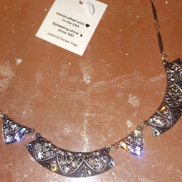 Anne Koplik Pella Art Deco Greige Collar Necklace - Picture 5 of 16
